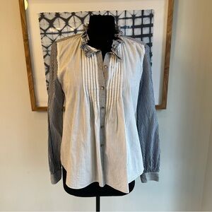 Rebecca Taylor La Vie Mixed Stripe Top